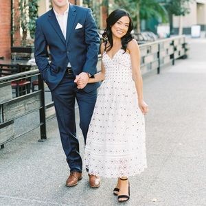 Self portrait floral lace midi dress